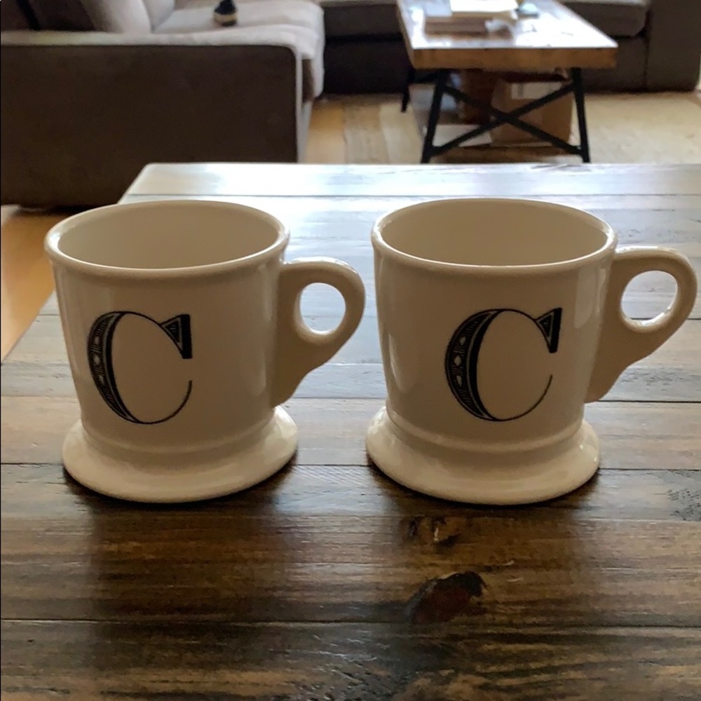 Matching C mugs from Anthropologie